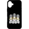 Cool 3 Hip Hop Trio Street Gold Chain Fu Custodia per iPhone 16 Plus Beagle Dog Rap Old School Retro Streetwear anni '80 '90 Tre
