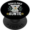 Aunt To Be Pregnancy Announcement Party Koala -Fied Auntie Cute Koala Bear Lover Girasole PopSockets PopGrip Adesivo