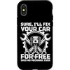 Mechanic Car Enthusiast Designs & Car Ou Custodia per iPhone X/XS Correggi la tua auto gratis Car Lover Mechanic Garage Car Guy