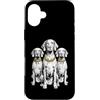 Cool 3 Hip Hop Trio Street Gold Chain Fu Custodia per iPhone 16 Plus Vizsla Dog Rap Old School Retro Streetwear anni '80 '90 Tre