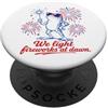 We Light Fireworks At Dawn Frog July 4th Accendiamo fuochi d'artificio a Dawn Frog 4 luglio 250 PopSockets PopGrip Adesivo