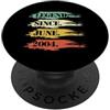 Lustige Legendäre Geburtstags Designs Compleanno design leggendario dal giugno 2004 retrò PopSockets PopGrip Adesivo