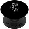 Romantic Rose Flowers Graphic Women Girl Rose Flower Graphic Floral Line Art Rose Flowers Garden PopSockets PopGrip Adesivo