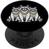 Cool 3 Hip Hop Trio Street Gold Chain Fu Raccoon Rap Old School Retro Streetwear anni '80 '90 Tre PopSockets PopGrip Adesivo