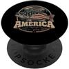 American Coastal Heritage Celebration America 250th 1776-2026 Patriotic Bass Fishing Vintage PopSockets PopGrip Adesivo