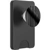 Vintage Black Gray Vertical Stripes Art Grafica retrò monocromatica a spina di pesce a righe PopSockets PopWallet per MagSafe