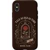 Vintage Rose Book Club Romance Custodia per iPhone X/XS Libro Club Reader Rose Romance Fiaba Letteratura