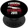 True Crime Merch for Investigative Crime Esperto forense dalla nascita 2011 Compleanno a tema crimine vero PopSockets PopGrip Adesivo