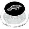 Lamantino Mucca Di Mare Biologo Marino A Lamantino Illustrazione Subacqueo PopSockets PopGrip per MagSafe