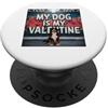 Bernese Mountain Puppy Lover PS Il mio cane è il mio San Valentino Bernese Mountain Street Graffiti PopSockets PopGrip Adesivo