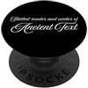 Funny Sarcastic Handwriting Joke Humor C Lettore E Scrittore Di Lettura Cursiva Testo Antico PopSockets PopGrip Adesivo