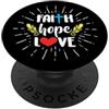 Christ Loves Me Always Christian Inspirational Art Pop Socket - Faith Hope Love PopSockets PopGrip Adesivo