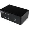 StarTech.com Switch KVM USB a 2 porte Dual DisplayPort con audio - Switch KVM da tavolo DisplayPort con hub USB - Presa 4xUSB Presa 2xDP - Switch KVM/Audio - 2 x KVM/Audio - 1 utente locale - Desktop - per P/N: IM12D1500P, SVA12M2NEUA, SVA12M5NA
