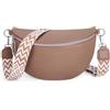 GSenhui Marsupio da donna elegante,tracolla da donna con tracolla larga, piccola borsa a tracolla da donna, in tela, con chiusura lampo e tracolla rimovibile per cellulare da appendere