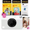 KODAK Printomatic Fotocamera - 75 Fogli - Stampa Zink 2x3" - 5MP, Portatile - Grigia, Fotocamera + 75 fogli