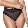Selene, Mutanda Donna a Vita Alta Leggermente Contenitiva, Slip con Effetto Modellante, Collezione Vera/Norma, Colore Nero, Taglia 46
