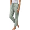 WWricotta Pantaloni Donna, Estivi da in Lino A Righe, A Vita Alta, con Gamba Larga E Larghi, Tocco Morbido E Leggero