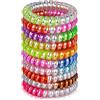 JessLab Elastici Spirale per Capelli, 10 Pezzi Senza per Tracce in Plastica per Coda di Cavallo, Accessorio per Ragazze e Donne, Colori Assortiti (3#)