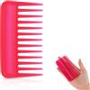 Mozeat Lens Mini pettine a denti larghi, 10,2 cm, piccolo, portatile, da doccia, districante per capelli, tasca da viaggio, in plastica, pettine bagnato a denti grandi, per donne, senza manico