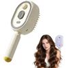 Jeeeun Electric Steam Brush for Hair, Rechargeable Cordless, Detangling Mist Comb for Smoothing Frizz and Static (Beige)