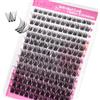 FADLASH Falsi Cils a Grappolo - Natural D Curl Lash Clusters Easy Application Under Lashes Lightweight Volume DIY (GS49 Mix 8-16mm)