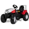 ROLLY TOYS 4308461 Farmtrac Steyr 6300 Terrus a Partire dai 3 Anni, Sedile Regolabile in Lunghezza e in Altezza, Colore Rosso, 720002