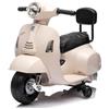 sun baby Vespa moto elettrica per bambini con schienale per bambini 2 anni Batteria 6V 4,5A Carico massimo 25KG tempo di guida 45 MINUTI Motore: 1x35W Verde Acqua (Blanco)