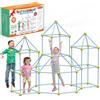 STLOVe® Kids Fort Building Kit, 140 Pcs Kit Costruzione Forte, Casa Giocattol, DIY Puzzle Apprendimento Gioco, Ragazzi/Ragazza Giocattoli Educativi, Interni Castelli Tunnel Tenda(Esclusi Tessuti)