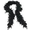 SHATCHI Boa di piume nere spesse 60 g, lunghezza 2 m, accessori per addio al nubilato, feste in maschera, cosplay, flapper anni '20, sciarpa con piume burlesque
