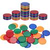 QUARKZMAN 100Pezzi Fiche Di Plastica Da 1 Pollice, Mini Fiche Bingo Segnapunti Contatori Dischetti Segnalini Opachi Gettoni Per Giochi Conteggio Matematico, Arancione/Blu/Verde/Rosso