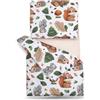 PinkZebra Biancheria da letto per bambole fino a 48 cm, 3 pezzi, coperta + cuscino + materasso, biancheria da letto per bambole con materasso, biancheria da letto in cotone per letto delle bambole