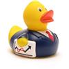 Duckshop I anatra da bagno Business Mann I paperella I cigolii I L 8 cm I regalo per uomini d'affari I Presente per Chef