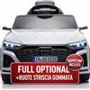 TOYSCAR Auto Macchina Elettrica per Bambini 12V Audi SQ8 e-Tron Sedile Pelle con TAPPETINI Telecomando Cintura di Sicurezza Porte Apribili (Grigio)