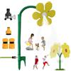 Pnedeodm Crazy Daisy Sprinkler for Yard Watering and Kids Playing, 360° Rotating Dancing Flower Water Sprinkler, Fun Irrigation Tools with Durable Plastic Base for Dogs and Garden Irrigation (Yellow)