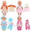 Xerteam 4 pezzi vestiti per bambole, vestiti compatibili con bambole da 35 a 43 cm New Born Baby Bambole, set di vestiti per bambole per ragazzi e ragazze, abbigliamento per bambole Dress-Up Fashion