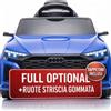 TOYSCAR Auto Macchina Elettrica per Bambini 12V Audi SQ8 e-Tron Sedile Pelle con TAPPETINI Telecomando Cintura di Sicurezza Porte Apribili (Blu)