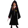 Funidelia Costume Ufficiale di Hermione Granger Deluxe per Bambina con tunica con stemma ricamato, Tunica di Grifondoro Infantile Hogwarts, Costumi di Carnevale, Halloween e Feste - Taglia 5-6 anni