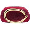 Boutique De FGG Pochette da donna con strass, borsa da sera formale con cristalli scintillanti, pochette da matrimonio, mini, nero, Mini