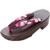 Kawaii-Story K-G-62-12 Rosa Sakura Fiori Naturale Legno Originale Giappone Geta Sandalo Tabi Kimono Geisha Infradito, Colore: rosa., 38 EU