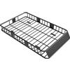 HOMCOM Portapacchi Auto Universale per Tetto in Metallo, lunghezza Reclinabile e Bordo frontale inclinato,162x99x16cm, Nero | Aosom Italy