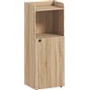 HOMCOM Mobile da bagno, mobile contenitore stretto 4 livelli, armadio, scomparto aperto, 40 x 31 x 104 cm, rovere giallo | Aosom Italy