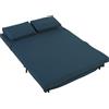 HOMCOM Divano Letto 2 Posti, Divano-Letto Clic-Clac 3 in 1 con Schienale Regolabile, Cuscino, Seduta Ampia, Blu | Aosom Italy