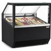Risto Modello: 110520021343432,Banco vetrina gelati vetri dritti nero 12 gusti refrigerazione ventilata 120x109,5x135h cm -12-22 °C