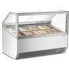 Risto Modello: 110520061363433,Banco vetrina gelati vetri dritti bianco 18 gusti refrigerazione ventilata 172x109,5x135h cm -12-22 °C