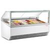 Risto Modello: 110520061383434,Banco vetrina gelati vetri dritti bianco 24 gusti refrigerazione ventilata 224,5x109,5x135h cm -12-22 °C