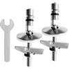 Dwitkul 2 Kit Cerniere del Sedile del WC M6 x 71,5mm Cerniere di Ricambio Tavoletta WC Acciaio Inox WC Cerniere Copriwater Universali Kit Fissaggio Tavoletta per la Maggior Parte dei Modelli di WC