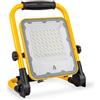 ASLO Faretto a LED a batteria, illuminazione USB, campeggio, 50 W, 6000 lumen, lampada da lavoro a batteria, portatile, da lavoro, agli ioni di litio, 21700 mAh, per cantieri, officine, cantieri,