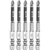 QUARKZMAN 5Pz #2 Punte Cacciavite Percussione Phillips Antiscivolo PH2 1/4 Gambo Esagonale 2.8 (70mm) Inserti per Avvitatore Trapano Magnetiche Croce Acciaio S2 Cromato Utensili