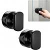 Astraveo Set di 2 Maniglia Ventosa Forte Potente per Porte Vetrate Bagno Cucina Armadi Cassetti Finestre Forte Ventosa Pull Set Nero Montaggio Senza Fori Senza Colla