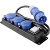 as - Schwabe Ciabatta multipresa a 3 prese con interruttore, spina CEE a 3 poli, 3 prese con contatto di protezione con coperchio, cavo da 1,5 m, presa multipla per campeggio, 230 V, 16 A, IP44, 38618